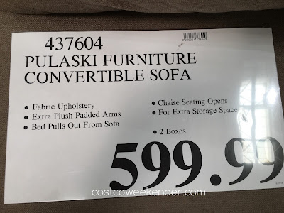 Costco 437604 - Deal for the Pulaski Furniture Convertible Sofa at Costco
