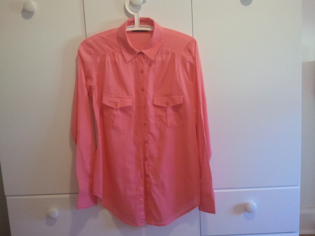 coral long sleeve shirt