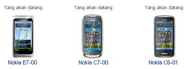 Harga Nokia E7-00, C7-00, C6-01 Indonesia