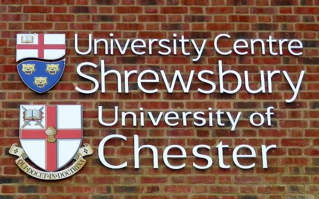 Signage at University Centre, Shrewsbury