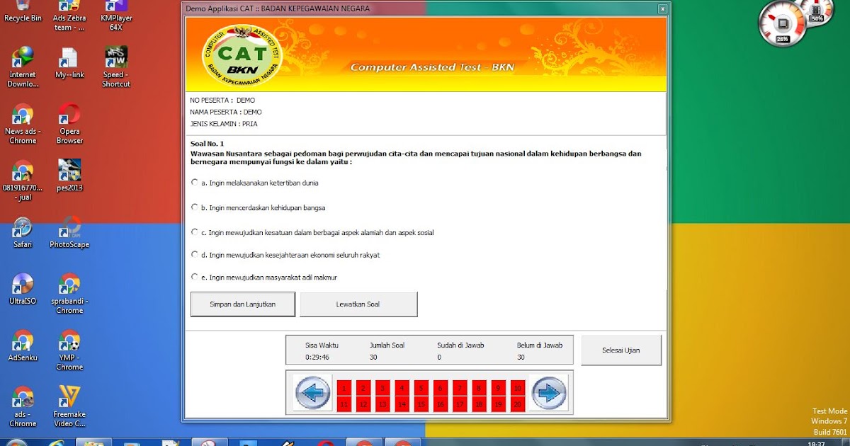 Download Aplikasi  CAT  Cpns Offline terbaru paling joss