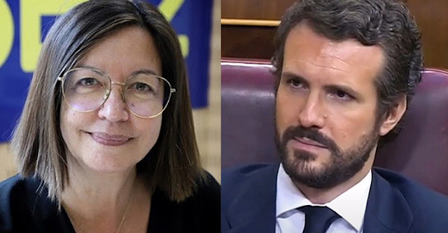 Àngels Barceló y Pablo Casado