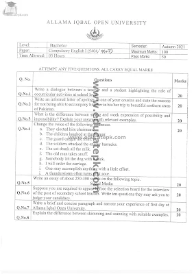 BS Islamic studies aiou past papers 9407