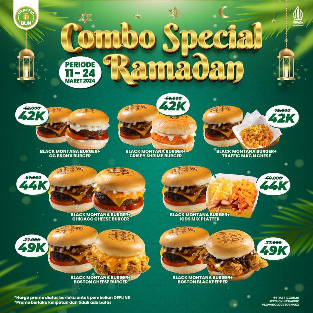 Promo Traffic Bun Combo Special Ramadan mulai Rp. 42RB