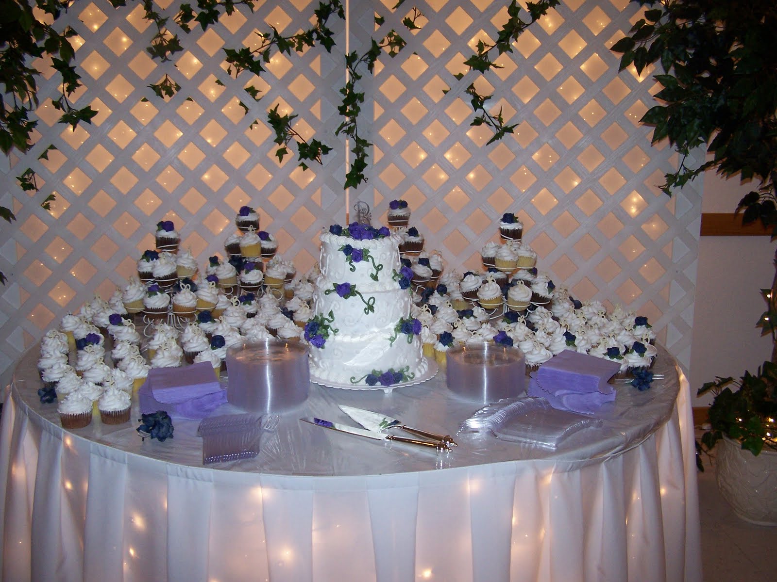 Wedding cupcakes and cake