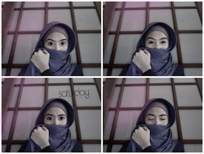 Photobooth : Purple Cotton Shawl-Saturday