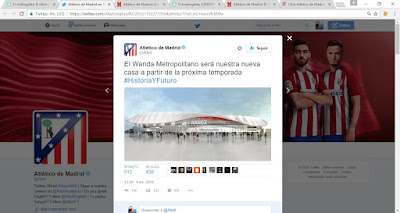 El Atlético de Madrid presenta el Wanda Metropolitano y nuevo escudo Wanda Metropolitano el nuevo estadio del Atlético de Madrid - Atlético de Madrid - Wanda - Wanda Metropolitano - Nuevo escudo del Atlético de Madrid - el troblogdita