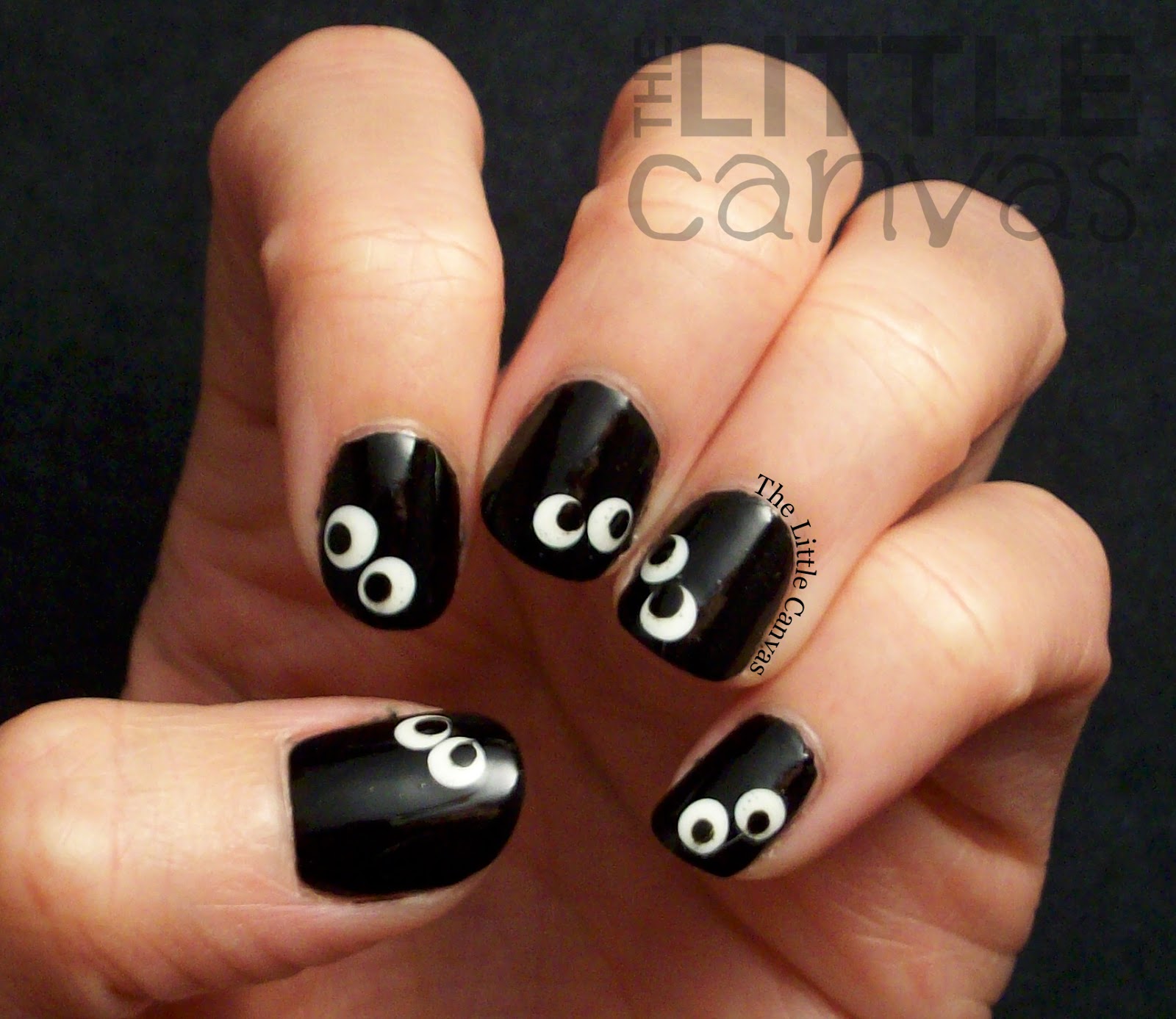 The Little Canvas: Halloween Googly Eye Nail Art