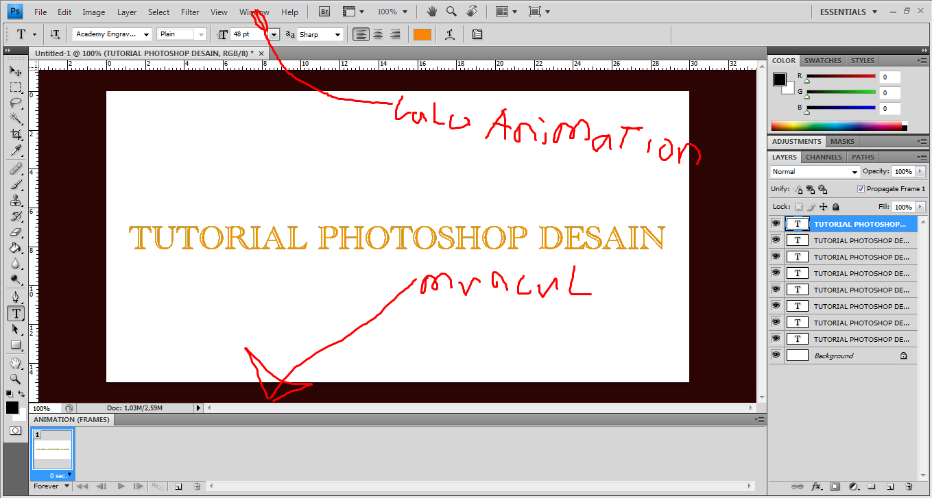 tutorial photoshop cara membuat dp bbm berkedip dengan 
