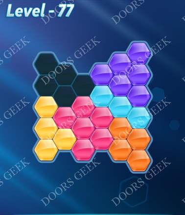 Block! Hexa Puzzle [Regular A] Level 77 Solution, Cheats, Walkthrough for android, iphone, ipad, ipod