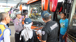  Sat Lantas Polresta Banyumas Lakukan Ramp Check Bus Pariwisata