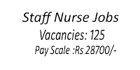 Staff Nurses Recruitemnt-125 Vacancies