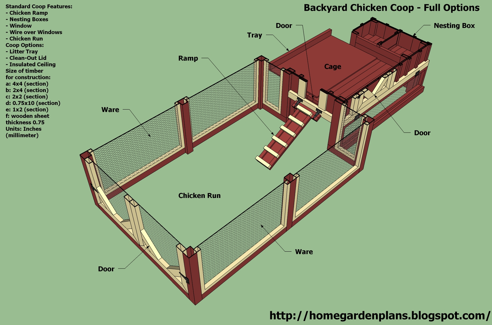 garden plans: S101 - Chicken Coop Plans Construction - Chicken Coop ...