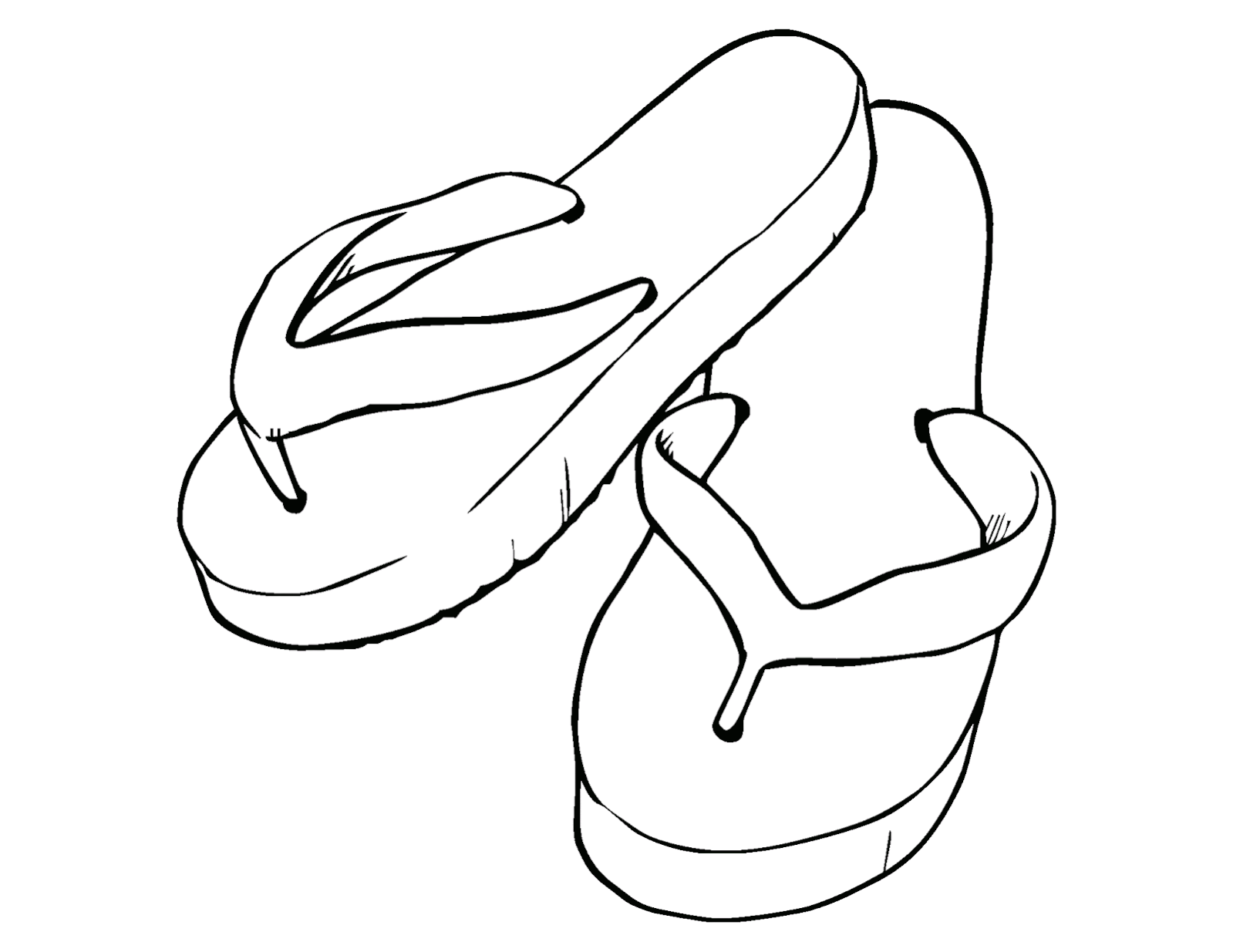 Mewarnai Gambar Sandal Jepit