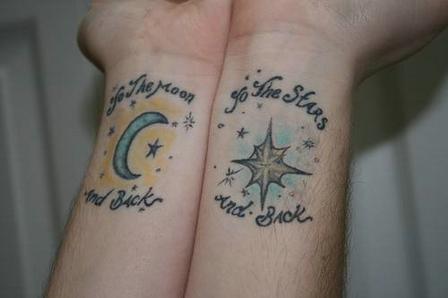 moon and stars tattoo