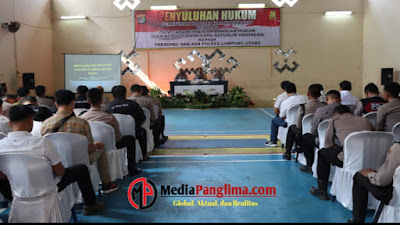 Polres Lampung Utara Gelar Peyuluhan Hukum Kepada Personel Polri