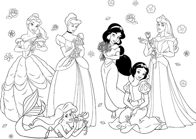 Princess Coloring Pages For Girls  Free Large Images