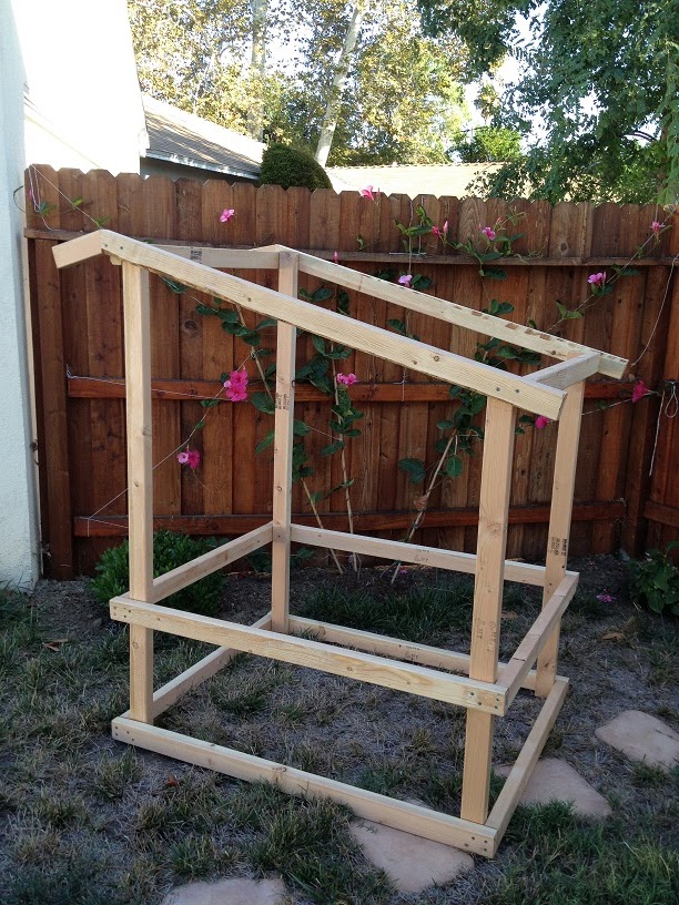 Below is a picture of the chicken coop frame.