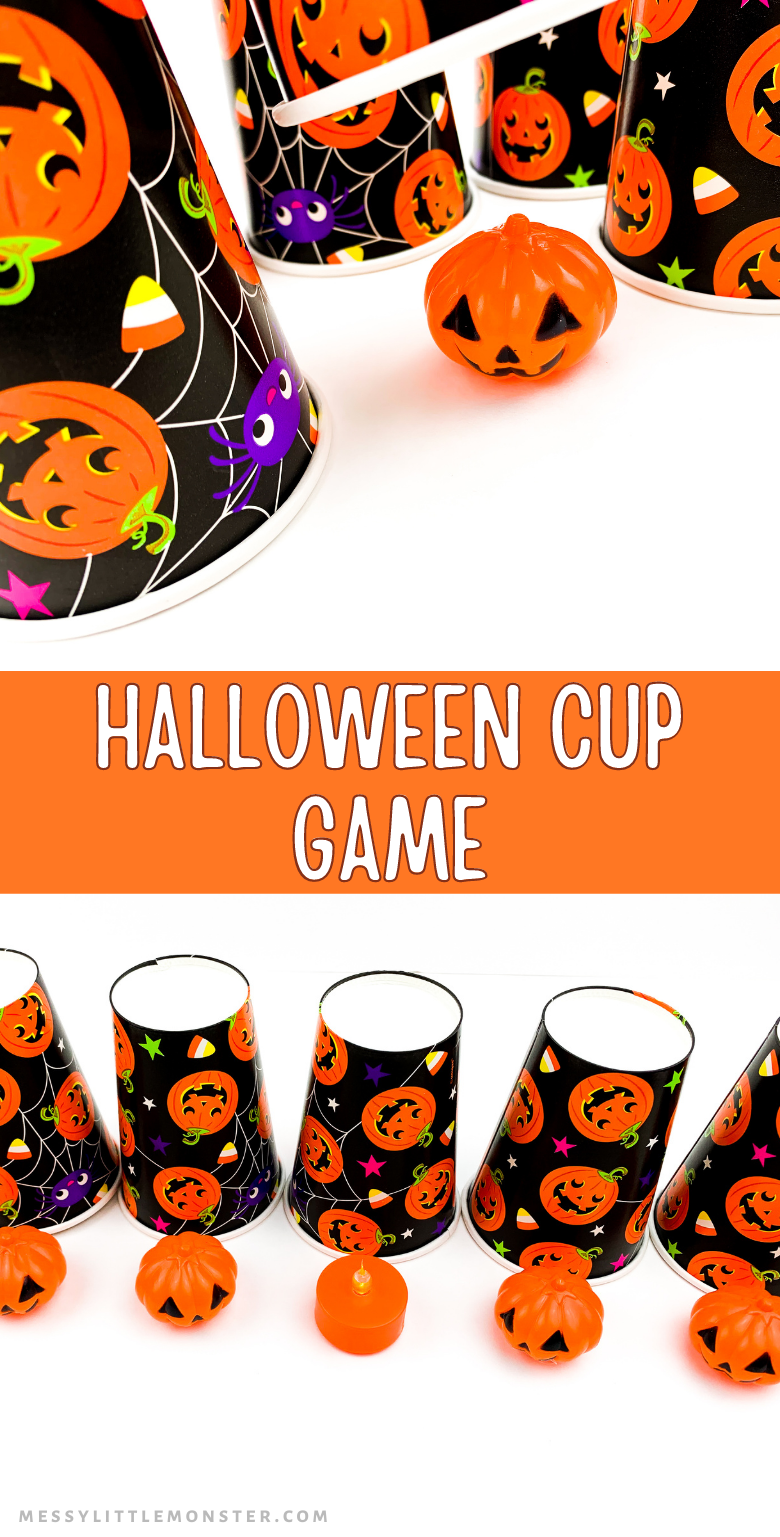 Halloween cup game . This look and find game is a low prep, fun, family Halloween game.