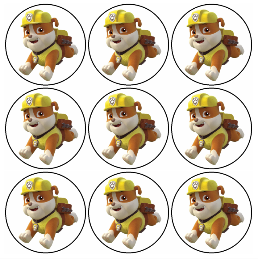 Free Printable Toppers of Rubble