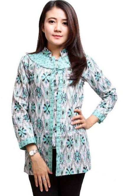 10 Model  Baju  Batik Atasan  Kerja Wanita  Terbaru 2019