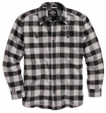 http://www.adventureharley.com/harley-davidson-mens-plaid-flannel-shirt-black-lt-gray