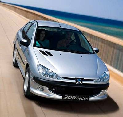 All through the body Peugeot 206 Sedan from the front bumper to the 