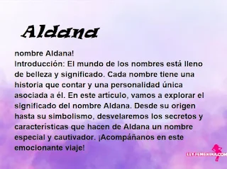 significado del nombre Aldana