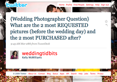 weddingtidbits question on twitter