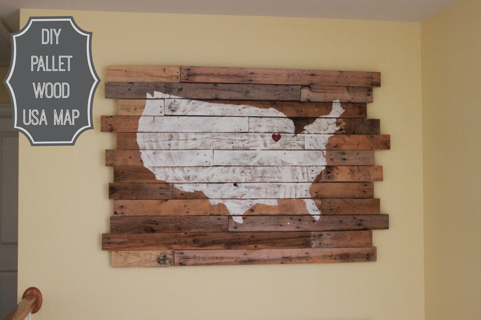 all things DIY: pallet wood USA map.