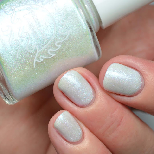 pearlescent white color shifting nail polish