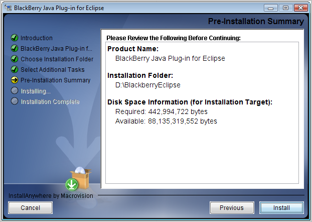 Blackberry SDK setup