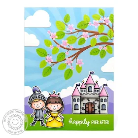 Sunny Studio Stamps: Enchanted Spring Scenes Spring Showers Fairy Tale Themed Card by Anja Bytyqi