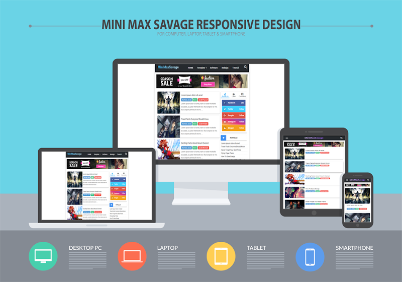 MiniMaxSavage Responsive Blogger Template