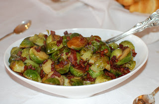 Bacon Braised Brussel Sprouts