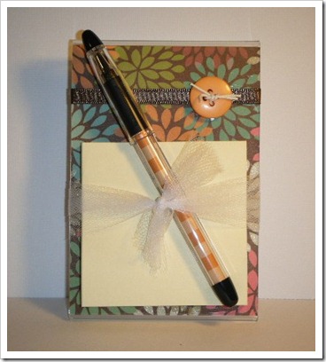 orange button post it frame