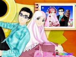 KUMPULAN GAMBAR  KARTUN  ROMANTIS ISLAMI  Wallpaper Cinta 