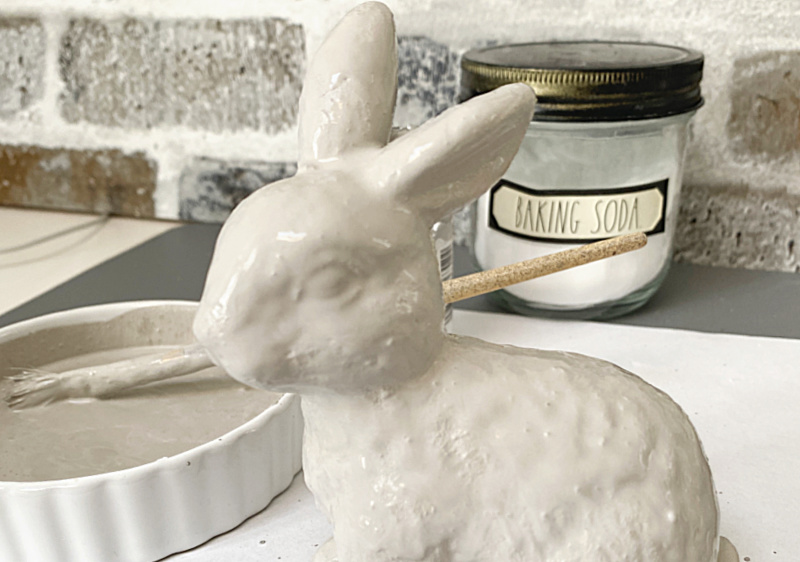 cement panted bunny