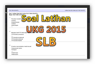 Soal Latihan UKG 2015 SLB Lengkap