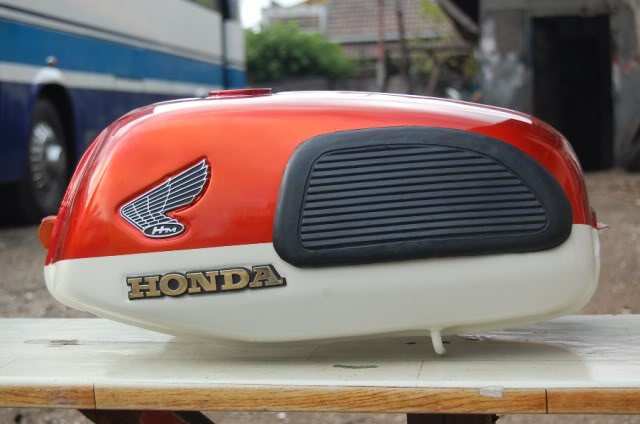 Warna Merah Cat Tangki Motor CB 100 | Modif Sepeda Motor