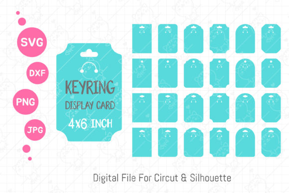 Crella Free Keyring Display Card SVG Cut File Compatible with Cameo Silhouette Studio, Cricut and other cutting machines for any crafting projects.