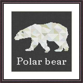 Polar bear cross stitch pattern - Tango Stitch