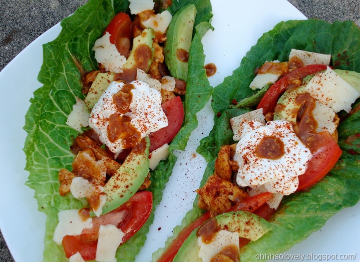 taco chicken lettuce wrap