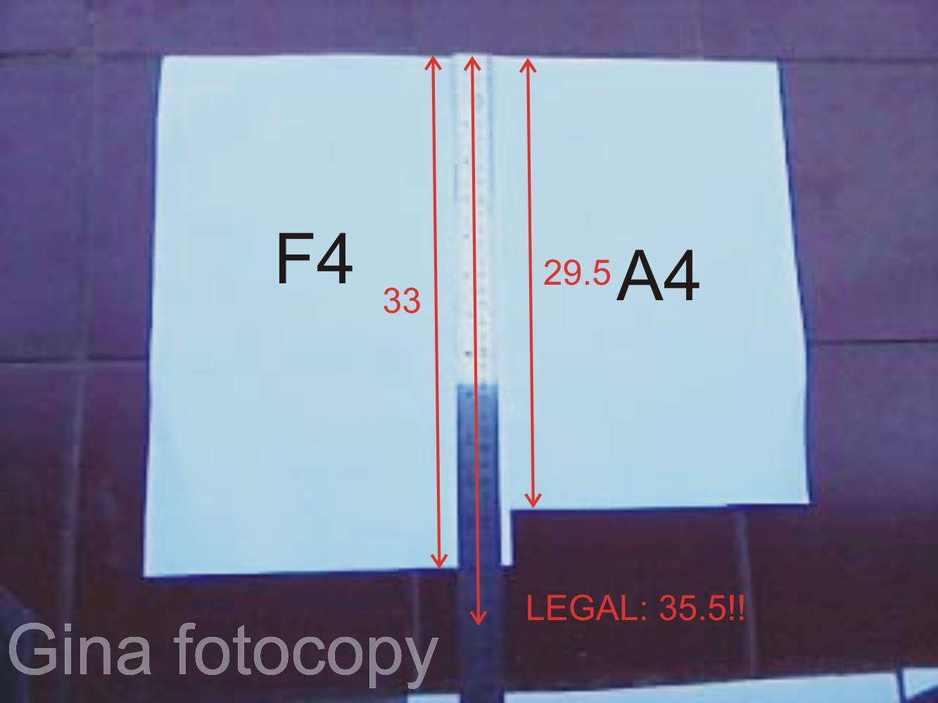Service Mesin Fotocopy: Perbedaan F4 dan Legal