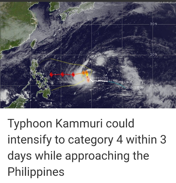 UPDATES: Typhoon Tisoy (Kammuri) intensifies, Category 4 possible and may hit Philippines Dec 3