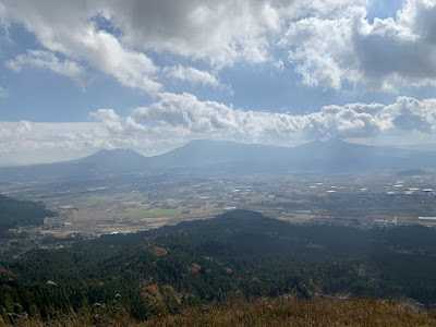 扇谷展望所から見る阿蘇五岳