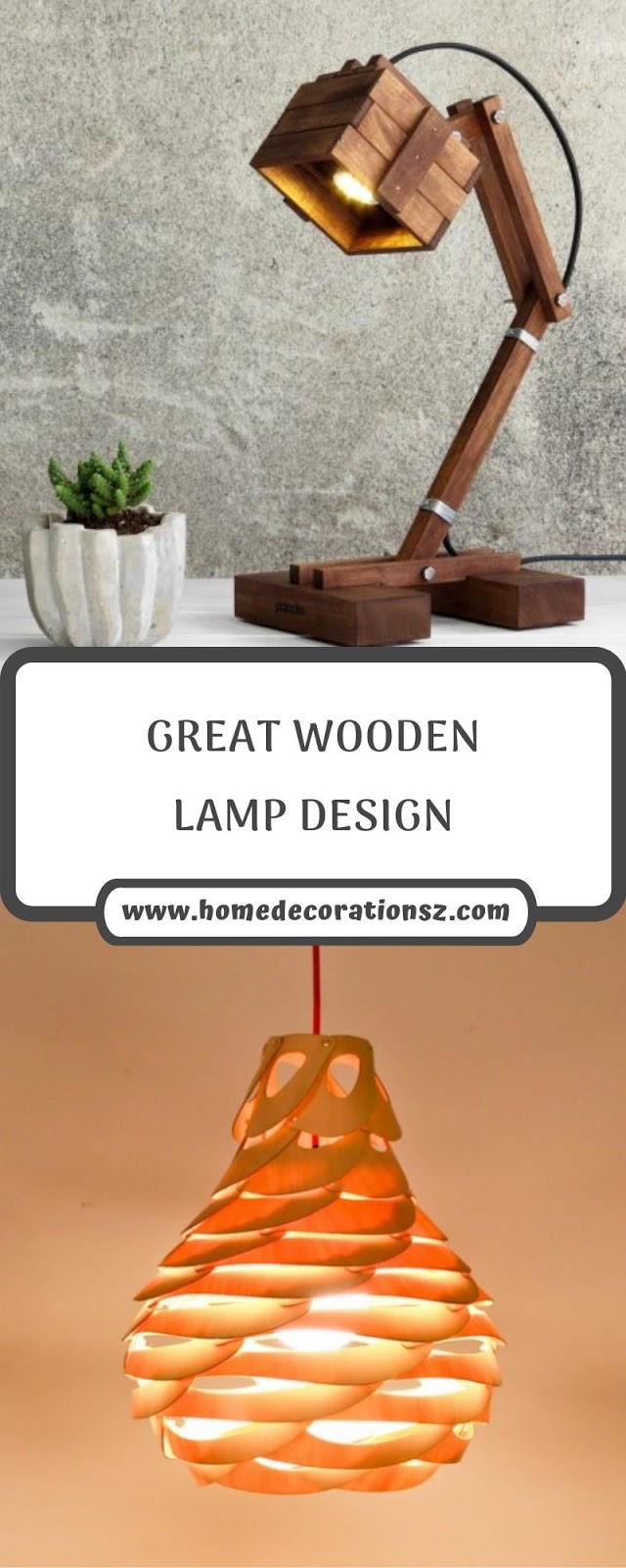 GREAT WOODEN LAMP DESIGN