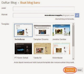 Cara Buat Web Instan Blogger 3 - Weblog Program