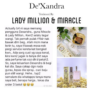 Testimoni DEXANDRA,Perfume Dexandra