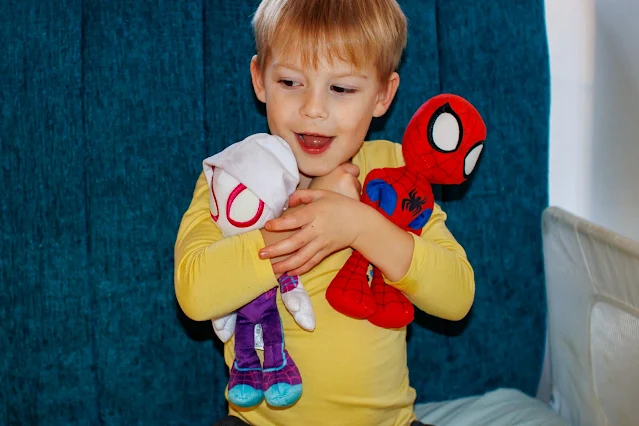 Cuddle time with Disney's Marvel Spidey and His Amazing Friends plush